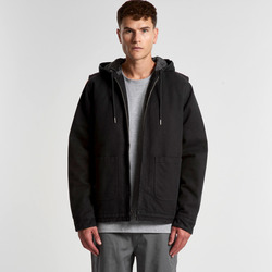 Mens Canvas Heavy Hooded Jacket